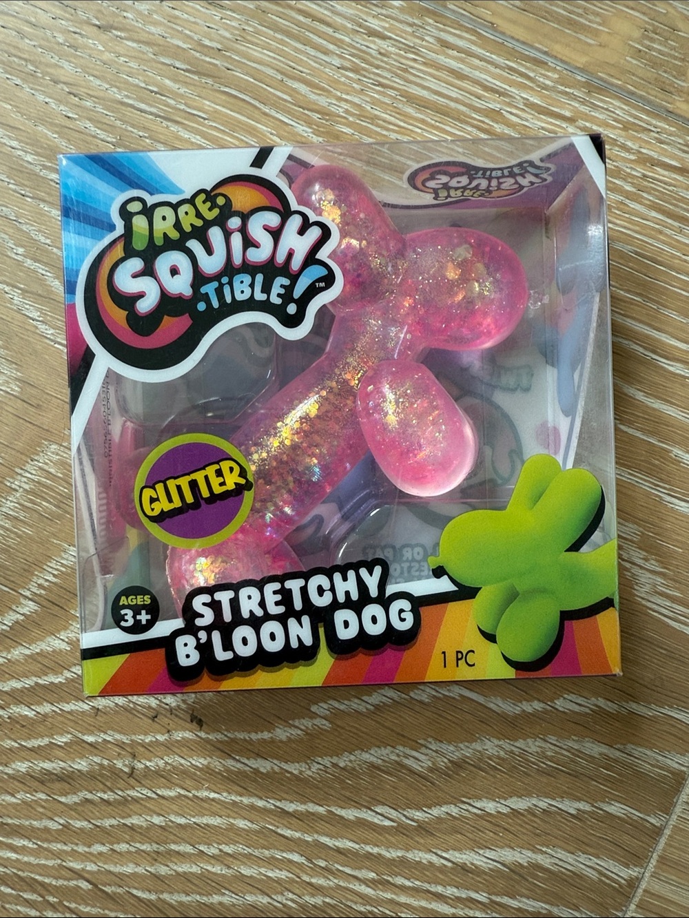 Irre Squish 'Tible Stretchy B'loon Dog - Pink Glitter-VIRAL NEW
